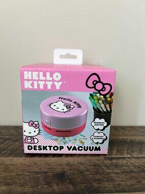 Hello Kitty Desktop Vacuum NIB Sanrio Mini Desk Crumb Cleaner Pink Cute Office